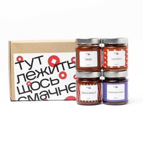 Set of craft sauces Las 4 flavors