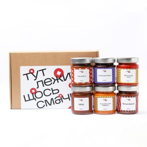 Set of craft sauces Las 6 flavors