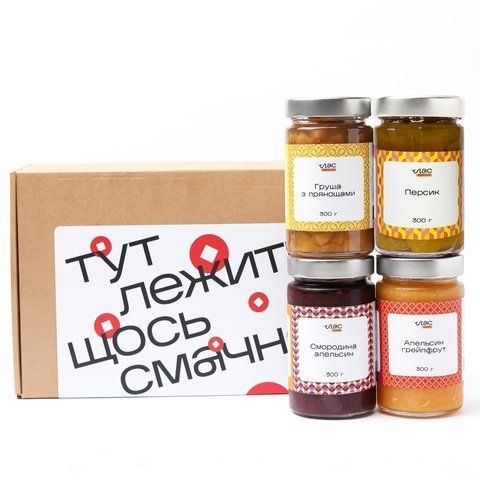 Gift set of craft jams Las with 4 flavors